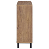 Teller 2-Door Shoe Storage Cabinet in Natural Oak