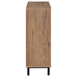 Teller 2-Door Shoe Storage Cabinet in Natural Oak