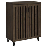 Brixton 2-Door Shoe Storage Cabinet in Smoked Oak