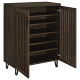 Brixton 2-Door Shoe Storage Cabinet in Smoked Oak