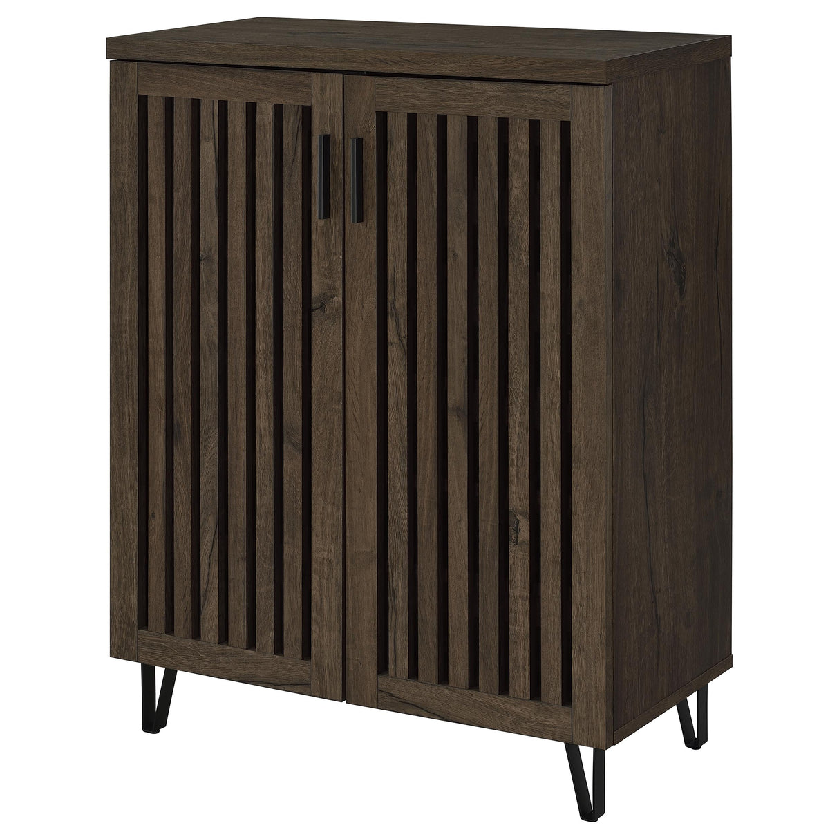 Brixton 2-Door Shoe Storage Cabinet in Smoked Oak