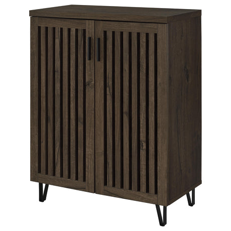 Brixton 2-Door Shoe Storage Cabinet in Smoked Oak