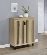 Brixton 2-Door Shoe Storage Cabinet in White Oak
