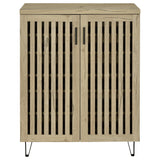 Brixton 2-Door Shoe Storage Cabinet in White Oak