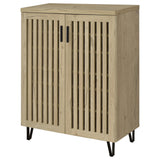 Brixton 2-Door Shoe Storage Cabinet in White Oak