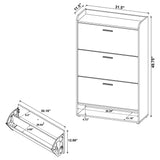 Denia 3-Tier Tilt-Out Shoe Cabinet in Mango