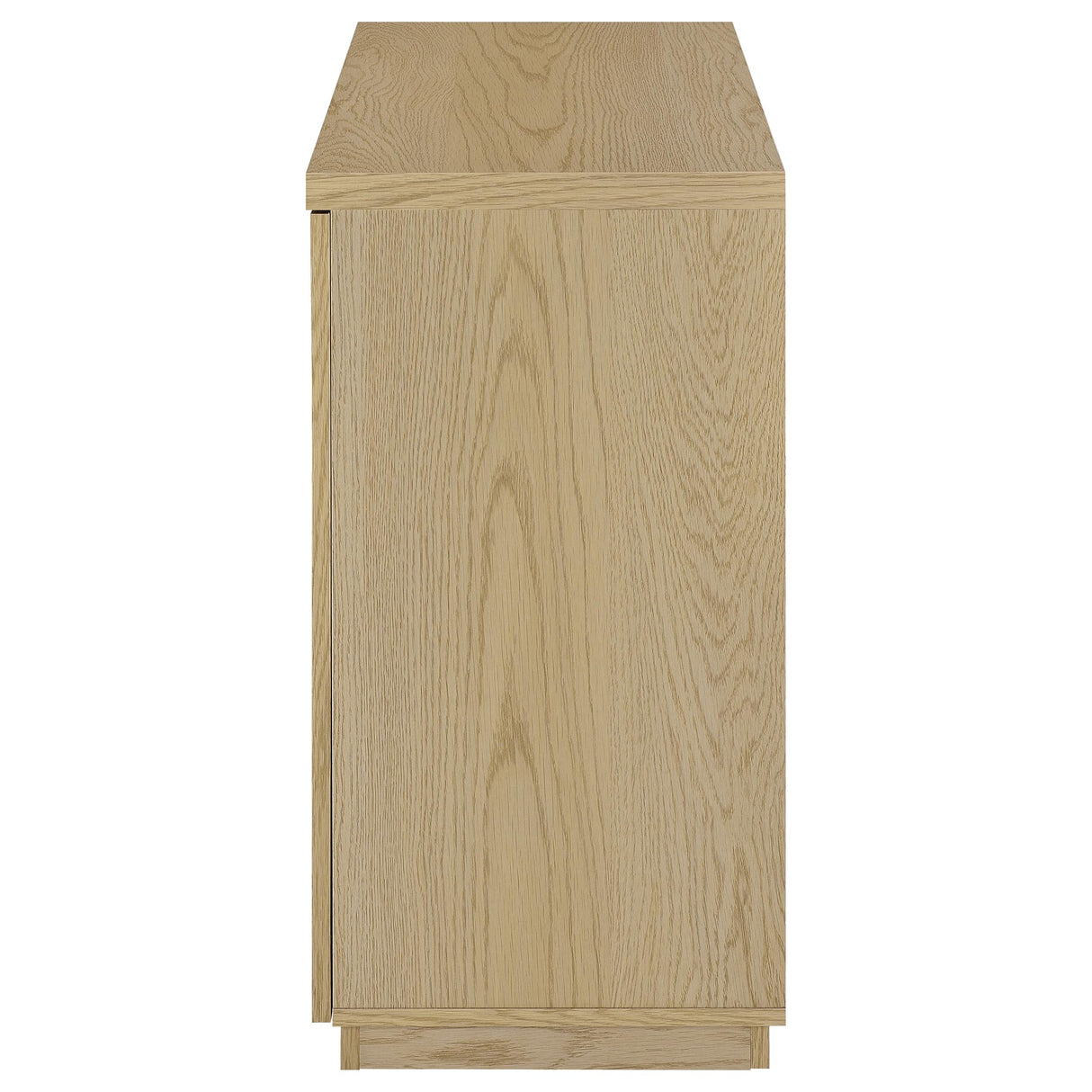 Tilbury 2-Door Glass Front Accent Cabinet in Light Oak