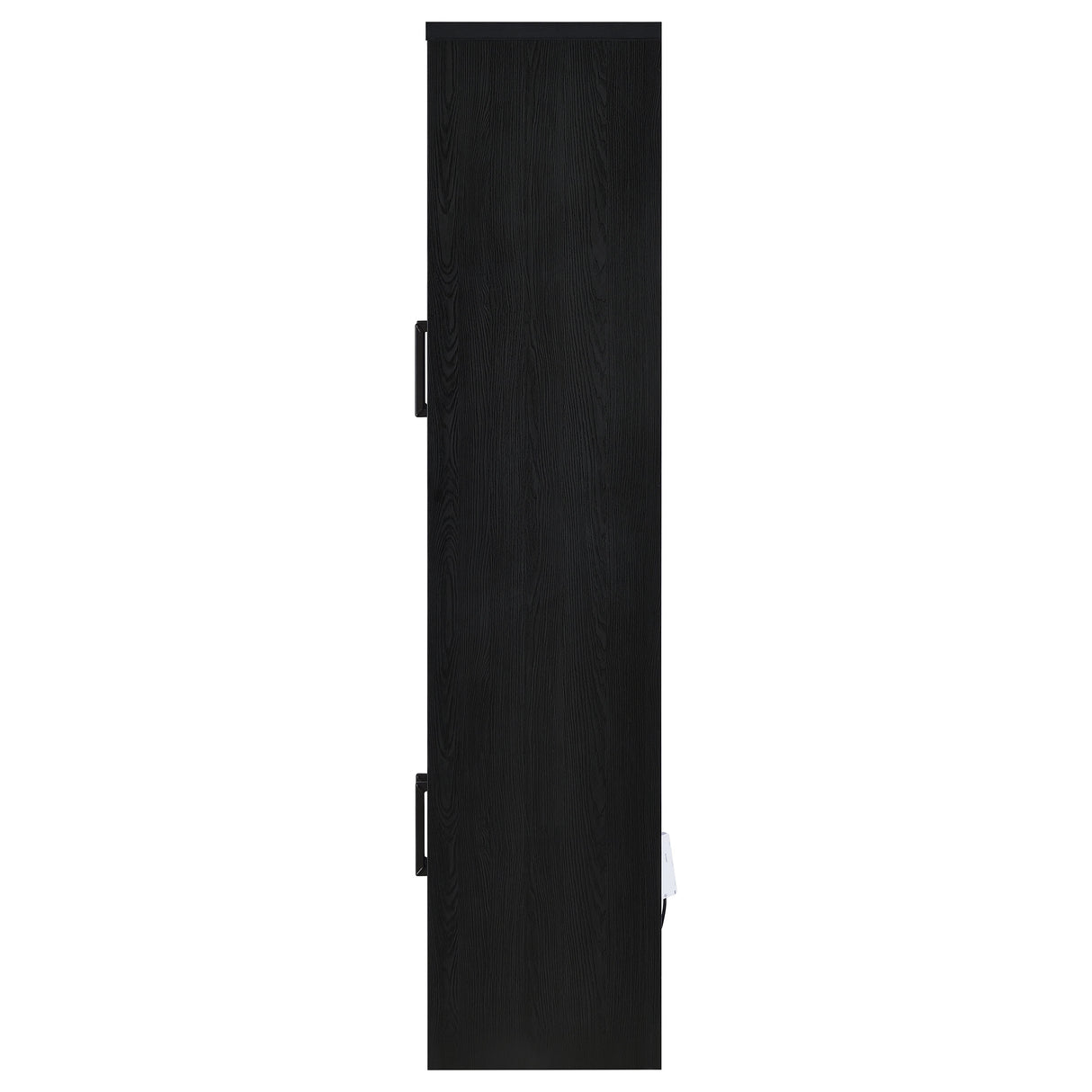 Riva 4-Door Tall Display Cabinet with LED Lighting, Black