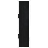 Riva 4-Door Tall Display Cabinet with LED Lighting, Black