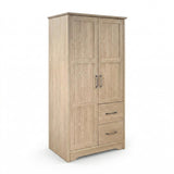 Cassara 2-Door Wardrobe Armoire Cabinet in Latte
