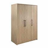 Cerda 3-Door Wardrobe Cabinet Armoire in Latte