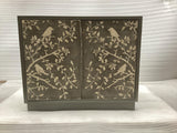 Parkes 2-Door Bone Inlay Accent Cabinet in Distressed Grey