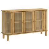 Ervine 3-Door Rope Panel Sideboard Cabinet in Natural