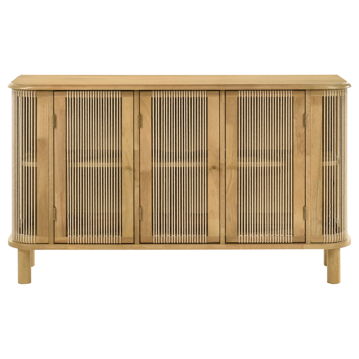 Ervine 3-Door Rope Panel Sideboard Cabinet in Natural