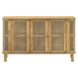 Ervine 3-Door Rope Panel Sideboard Cabinet in Natural