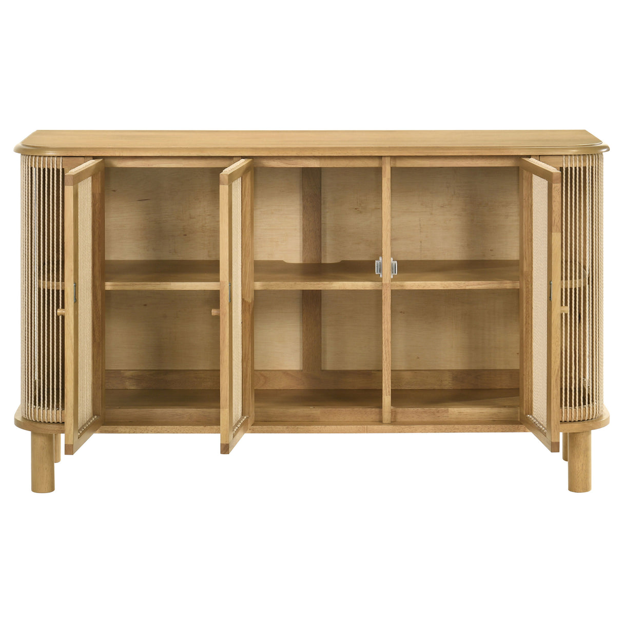 Ervine 3-Door Rope Panel Sideboard Cabinet in Natural