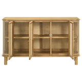 Ervine 3-Door Rope Panel Sideboard Cabinet in Natural