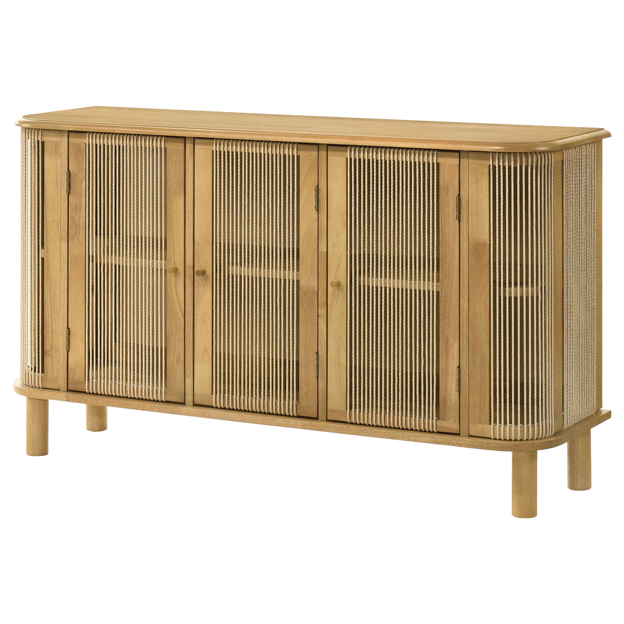 Ervine 3-Door Rope Panel Sideboard Cabinet in Natural
