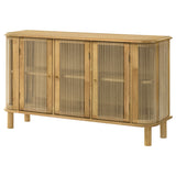 Ervine 3-Door Rope Panel Sideboard Cabinet in Natural