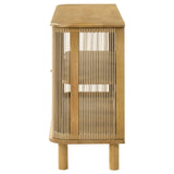 Ervine 3-Door Rope Panel Sideboard Cabinet in Natural