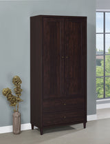 Wadeline 2-Door Tall Accent Storage Cabinet, Rustic Tobacco
