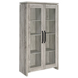 Alejo 2-Door Tall Cabinet in Grey Driftwood