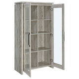 Alejo 2-Door Tall Cabinet in Grey Driftwood