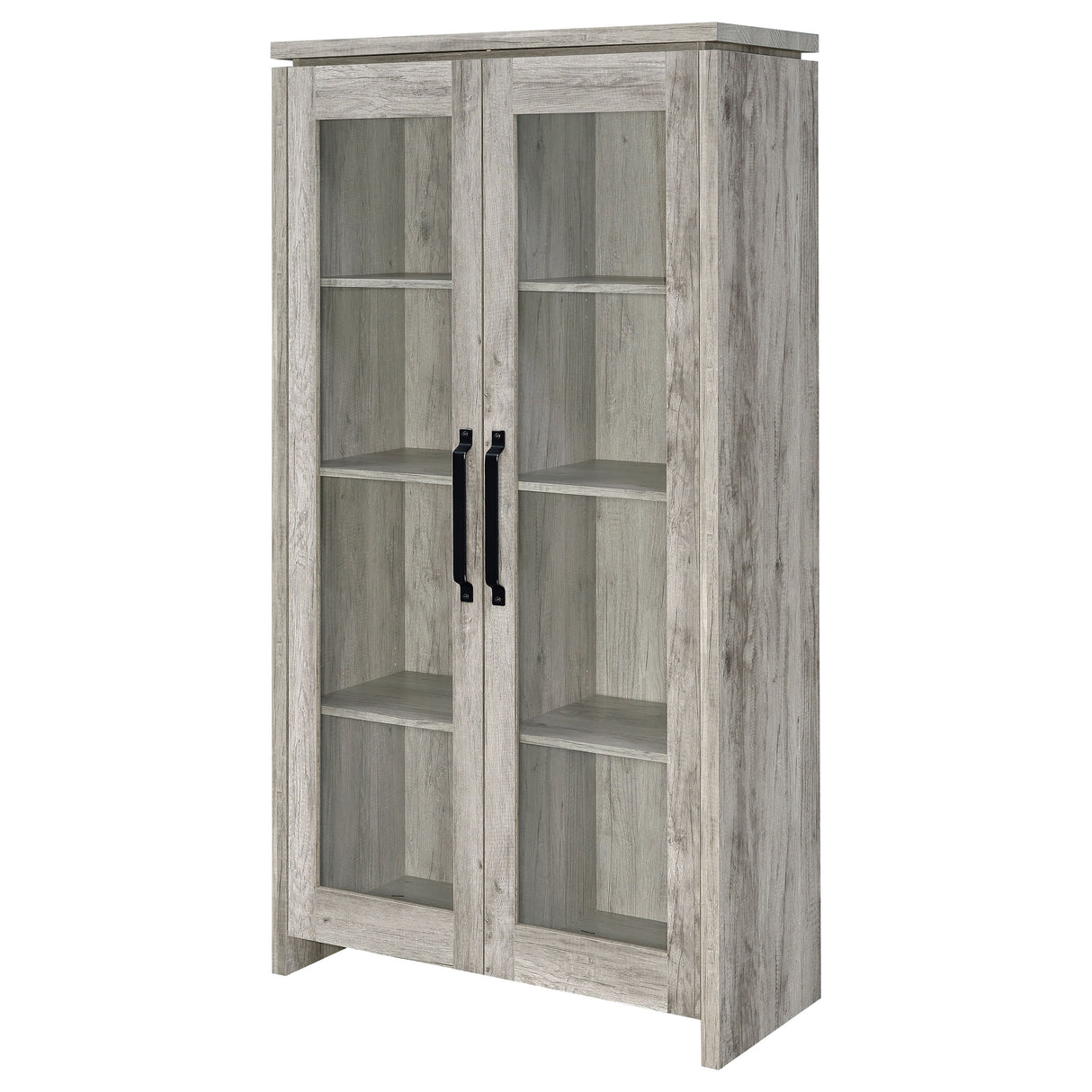 Alejo 2-Door Tall Cabinet in Grey Driftwood
