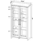 Alejo 2-Door Tall Cabinet in Grey Driftwood