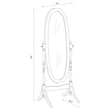 Foyet Adjustable Full Length Cheval Mirror in White
