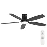 42" Ceiling Fan With Light, Tri Color Dimmable, DC Motor, 5 Blades