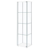 Bellatrix 3-Shelf Glass Curio Cabinet in White