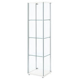 Bellatrix 3-Shelf Glass Curio Cabinet in White
