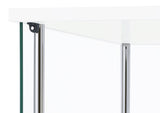 Bellatrix 3-Shelf Glass Curio Cabinet in White