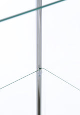 Bellatrix 3-Shelf Glass Curio Cabinet in White