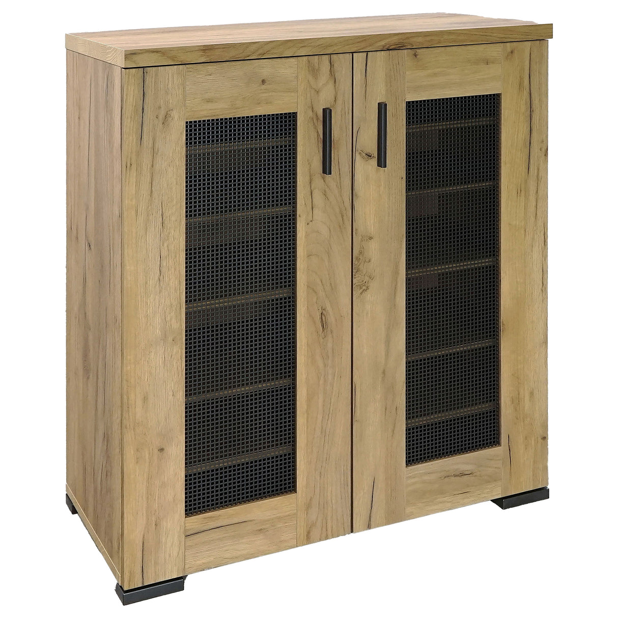 Bristol 6-Shelf Shoe Cabinet in Golden Oak Engineered Wood