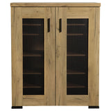 Bristol 6-Shelf Shoe Cabinet in Golden Oak Engineered Wood