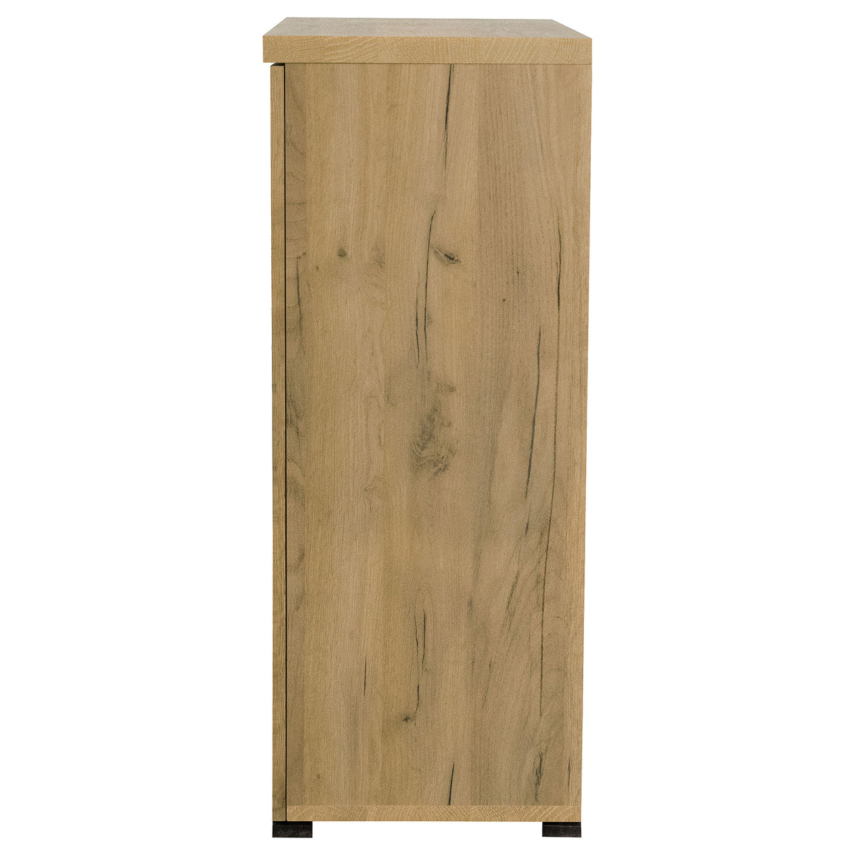 Bristol 6-Shelf Shoe Cabinet in Golden Oak Engineered Wood