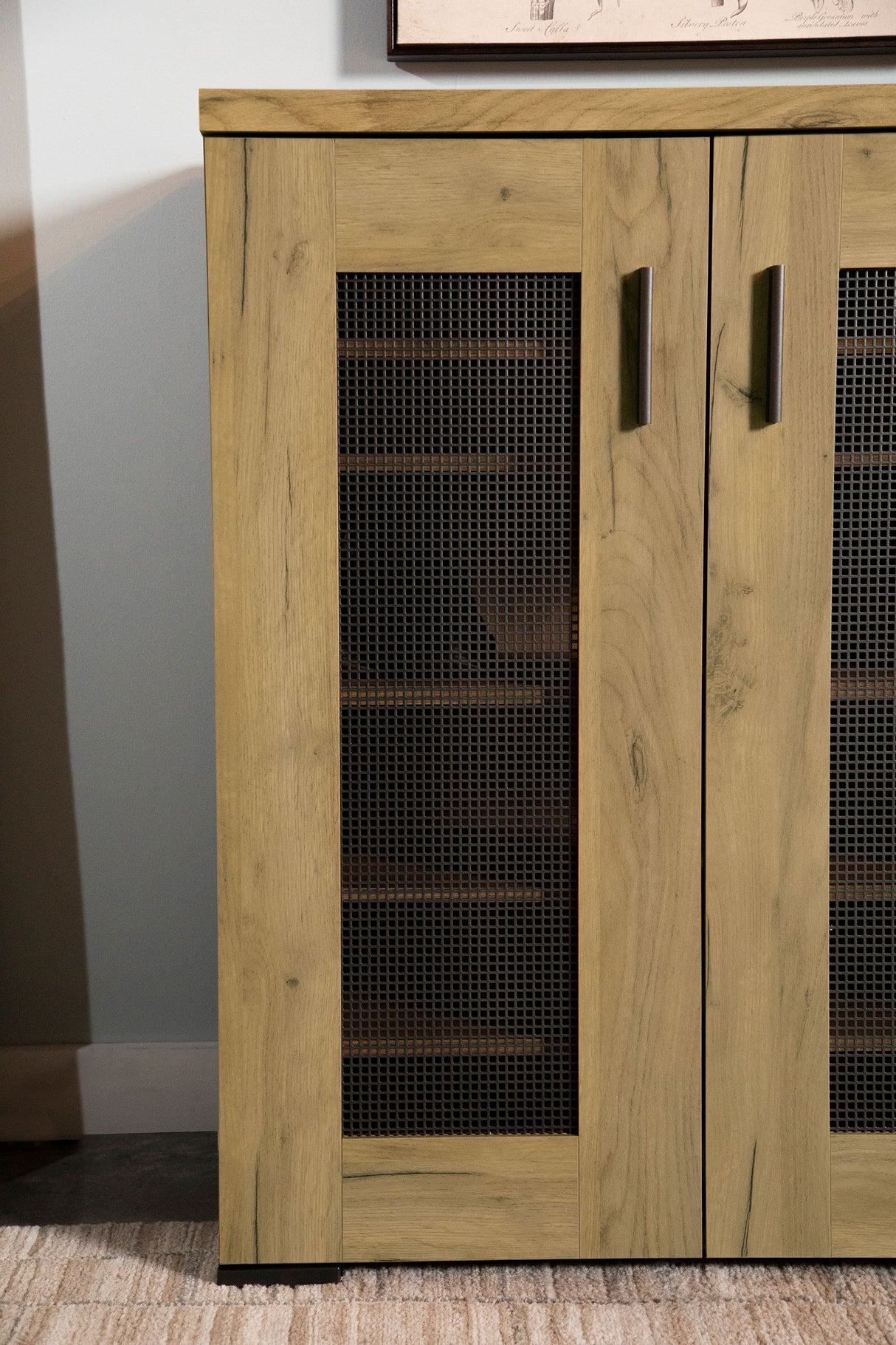 Bristol 6-Shelf Shoe Cabinet in Golden Oak Engineered Wood