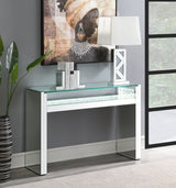 Edna Mirrored Console Table with LED Lighting, Silver