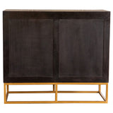 Zara 40" 2-Door Wood Accent Storage Cabinet in Black Walnut