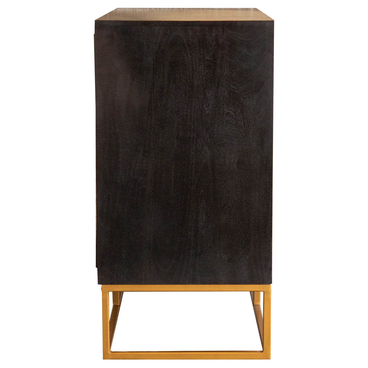 Zara 40" 2-Door Wood Accent Storage Cabinet in Black Walnut