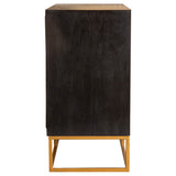 Zara 40" 2-Door Wood Accent Storage Cabinet in Black Walnut
