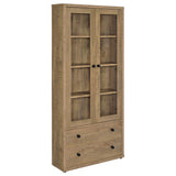 Hawthorne Tall Glass Door Cabinet with Drawers, Mango