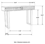 Draco 2-Drawer Console Table, Hand-Carved Mango Wood, Natural