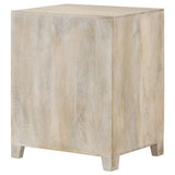 August White Washed Mango Wood 1-Drawer Storage Cabinet
