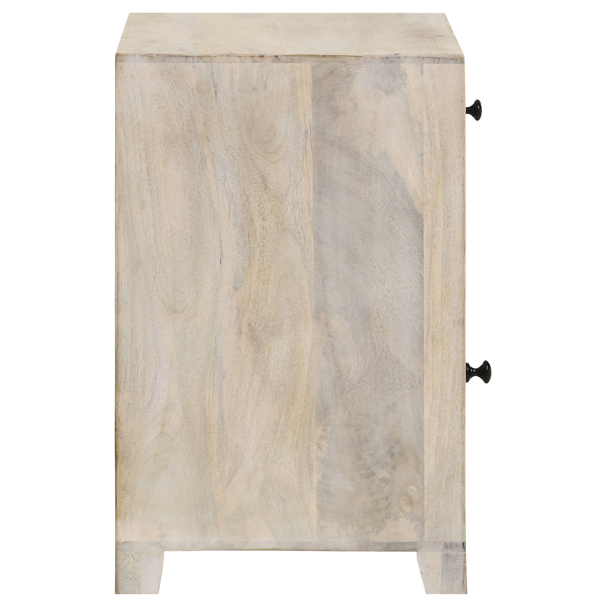 August White Washed Mango Wood 1-Drawer Storage Cabinet