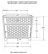 August White Washed Mango Wood 1-Drawer Storage Cabinet
