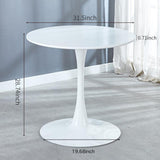 Mid-Century Tulip Table With Round Top, Pedestal Base