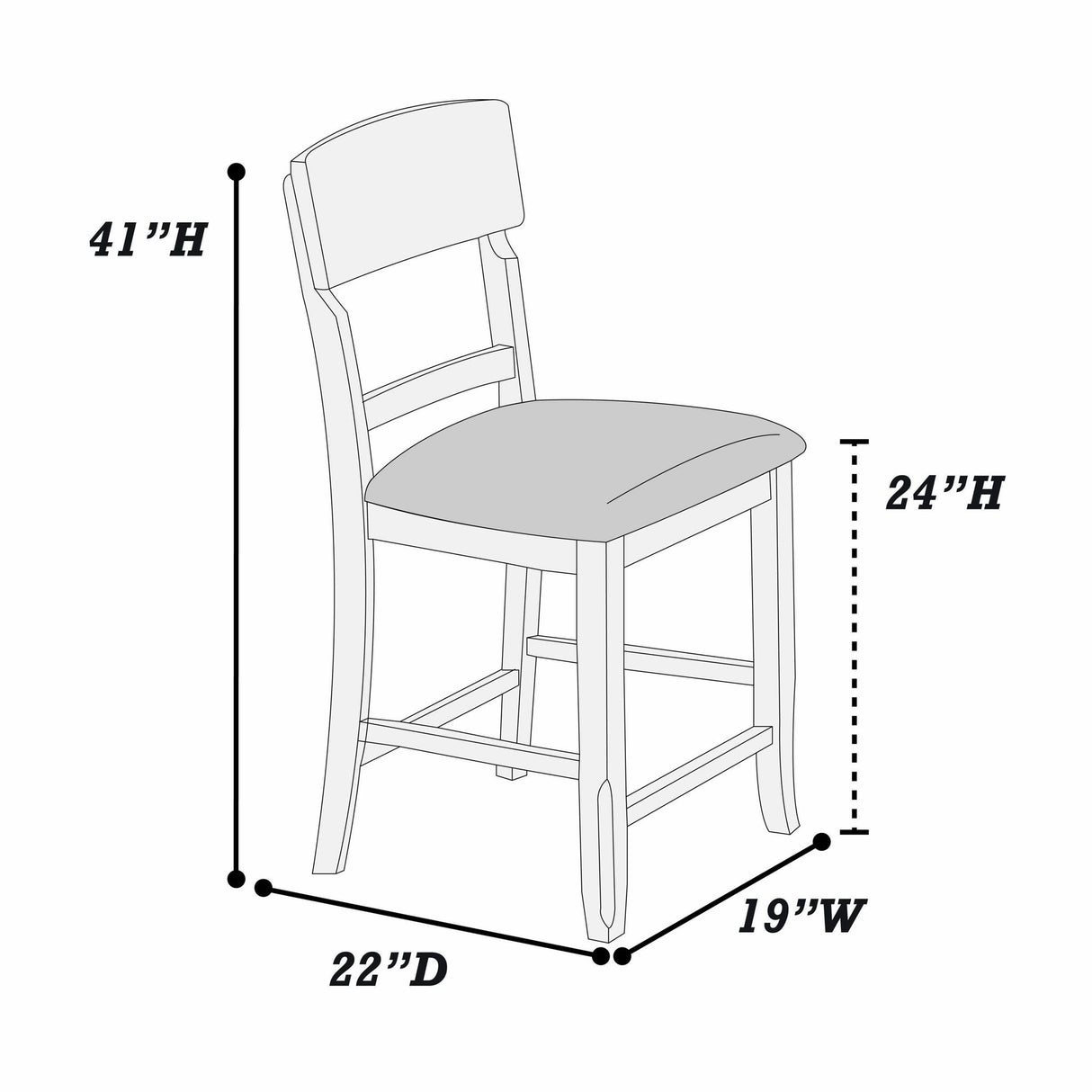 Ladder Back Dining Chairs (Set of 2)